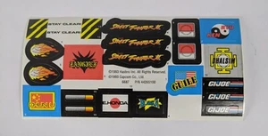 Vintage 1993 Hasbro GI Joe Street Fighter II Beast Blaster Sticker Sheet Unused - Picture 1 of 1