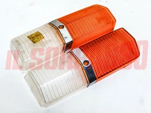PLASTICHE FANALINI ANTERIORI DESTRO SINISTRO FIAT 125 BERLINA ALTISSIMO BICOLORE - Picture 1 of 1