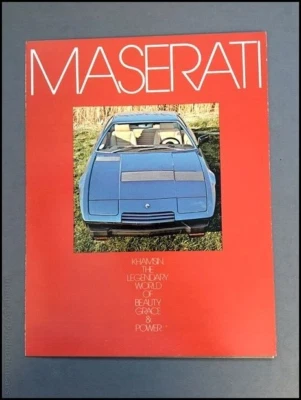 Maserati Khamsin Vintage Car Sales Brochure Catalog - 1975 1976 1977 1978 Foto 1 de 4