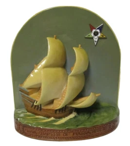 SEBASTIAN MINIATURE SML-593 Eastern Star Mayflower Plaque Grand Lodge of MA 5579 - Picture 1 of 3