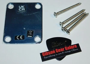 Fender Vintera Stratocaster Neck Plate Chrome 50's Reissue Guitar Parts Project - Picture 1 of 3