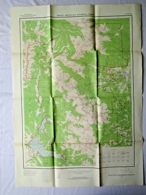 Rocky Mountain National Park CO Geological Survey Map 1961 USGS 38x28" - Image 1 of 4