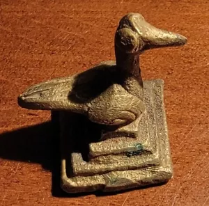 Ashanti Tribe Ghana West Africa Gold Weight Bronze Duck - Picture 1 of 4