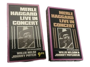 Merle Haggard Live in Concert W/Willie Nelson And Johnny Paycheck Sealed + Open - Picture 1 of 5