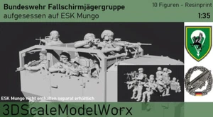 Bundeswehr Fallschirmjäger Gruppe aufgessen auf Mungo 1:35 IdZ (ES) 10 Figuren - Bild 1 von 10