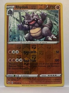 Rhydon 098/202 Reverse Holo Pokemon Schwert & Schild Base NM UNBESPIELT - Bild 1 von 2
