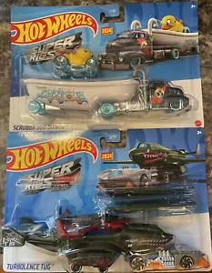 Hot Wheels Super Rigs Scrubba Dub Driver & Turbolenza SET 2024 - Foto 1 di 13
