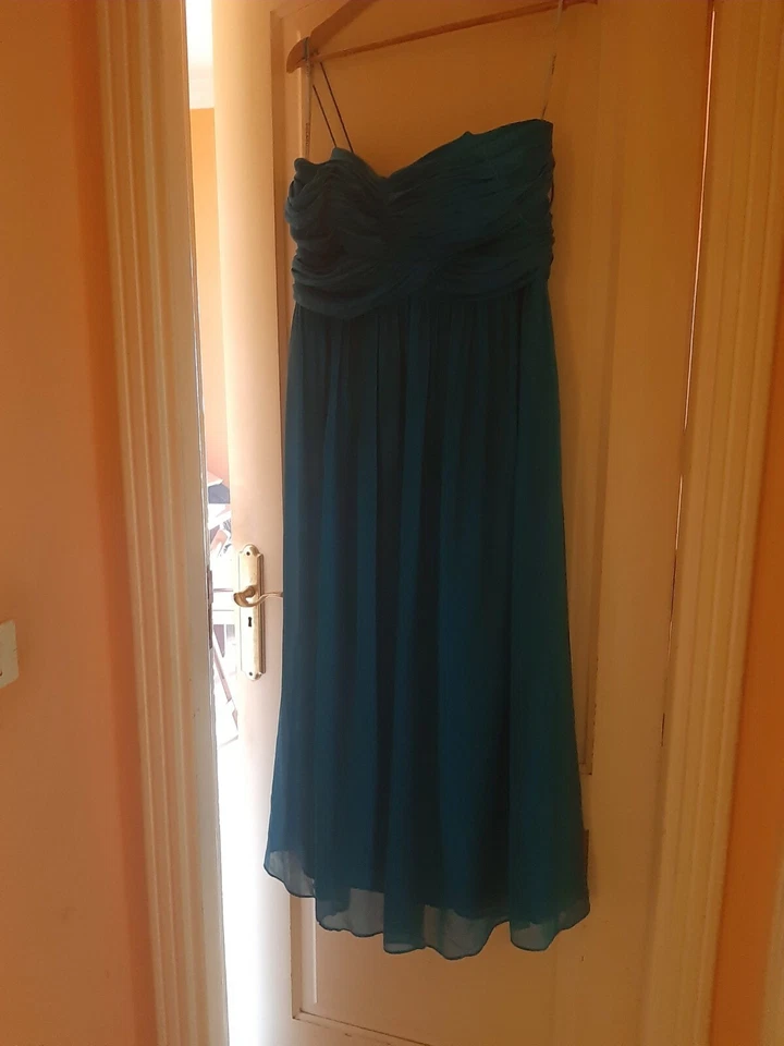 traje largo palabra de honor gasa talla 44 - Imagen 1 de 1