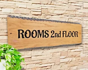 Large Personalised Oak House Name Sign,Custom Engraved Outdoor Wooden Plaque - Picture 1 of 11