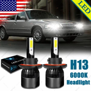 For Mercury Grand Marquis 2006-2011 6000K H13 9008 LED Headlights High&Low Bulbs - Picture 1 of 11