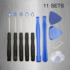 11 in 1 Mobile Repair Opening Tool Kit Set Pry Screwdriver,For iPhone Cell Phone - Picture 1 of 12