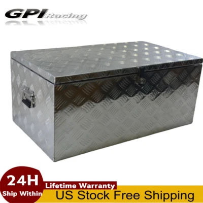 31"x18"x14" Aluminum Tool Box Truck Pickup Trunk Bed Storage Underbody Toolbox - Image 1 of 4