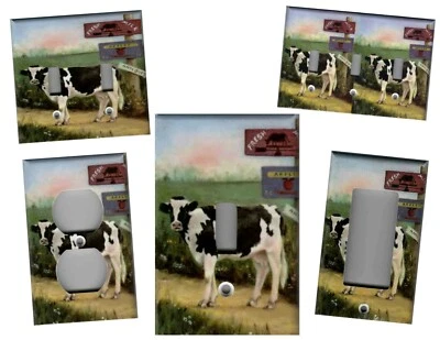 PLACAS E TOMADAS INTERRUPTOR DE LUZ DECORAÇÃO PARA CASA DE VACAS FAZENDA RURAL - Imagem 1 de 4