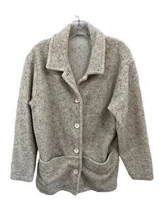 Y2K Spiegel Teddy Bear Button up Jacket Size Large - Picture 1 of 6