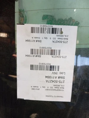 Back Glass Fits 14-18 VOLVO S60 3750810 - Image 1 of 3