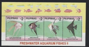 Philippinen #2255 Aquarium Fische/Engelfische Blatt (nie aufklappbar) cv $5,25 - Bild 1 von 1