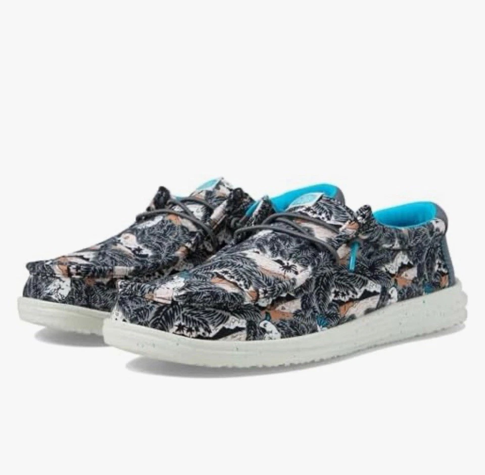 ZAPATOS DE BARCO HEYDUDE WALLY H2O TROPICAL NYLON PARA HOMBRE NEGROS TROPICALES 13 Foto 1 de 4