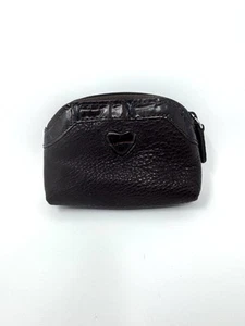 Brighton Geldbörse Tasche genarbtes Leder Herz braun Geldbörse 4,5" x 3,5" - Bild 1 von 7