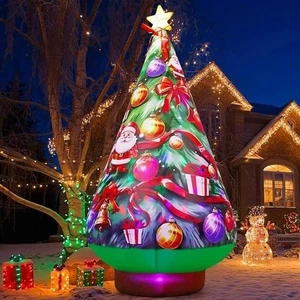 8.8 FT Christmas Inflatables Tree Outdoor Decorations Blow up Tree Yard Decorati - Picture 1 of 6