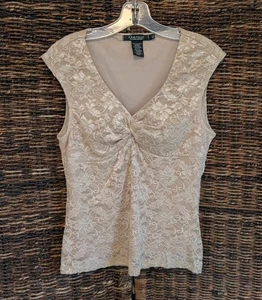 Vintage Rampage Y2K Sheer Lace Babydoll Tank Top Womens XL 90s Fairy Whimsigoth - Picture 1 of 6