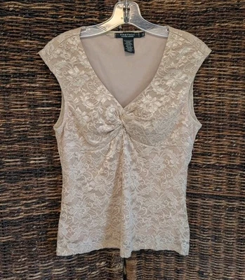 Vintage Rampage Y2K Sheer Lace Babydoll Tank Top Womens XL 90s Fairy Whimsigoth - Image 1 of 4