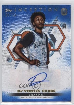 2022-23 Topps Inception OTE Overtime Elite Blue /25 De'Vontes Cobbs #IA-DC1 Auto - Image 1 of 2