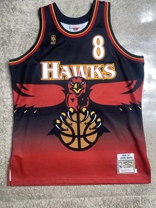 Steve Smith 96/97 Atlanta Hawks 100% Authentic Mitchell & Ness Jersey Size 48 XL - Picture 1 of 4