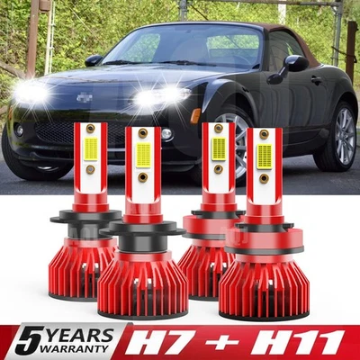 For Mazda MX-5 Miata 2006-2015 LED Headlight High Low Beam Light Combo Kit - Image 1 of 4