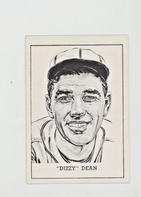 1950-56 Callahan Salón de la Fama Dizzy Dean ¡Sin pliegues! Estampado corto Foto 1 de 3