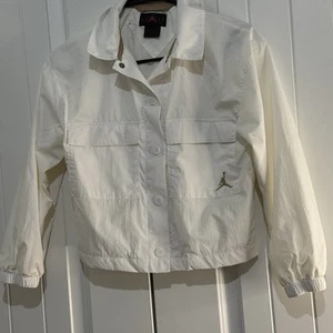 Nike Air Jordan Water Resistant Snap Windbreaker Coaches Jacket Girls Sz M NWOT - Picture 1 of 7