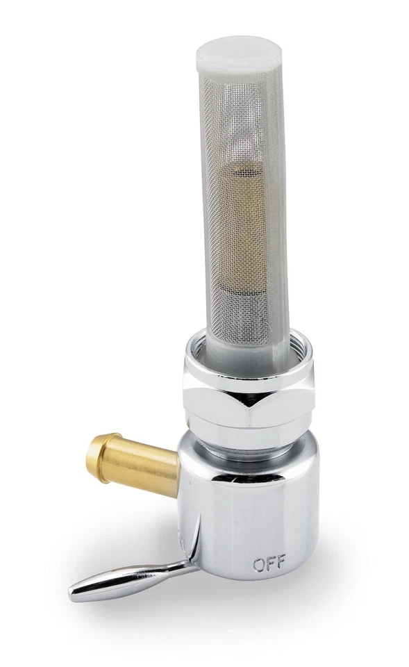 Bikers Choice Chrome Round Petcock 22MM Left Outlet - Image 1 of 1