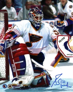 GRANT FUHR  ST. LOUIS BLUES  ACTION SIGNED 8x10 - Picture 1 of 1