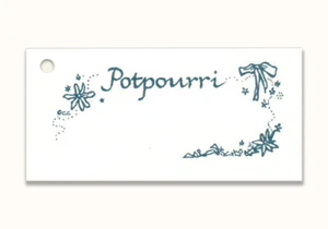 50 POTPOURRI HANG TAGS Cream Cardstock ~ Scent ~ Dried Flowers ~ Gift ~Fragrance - Picture 1 of 1