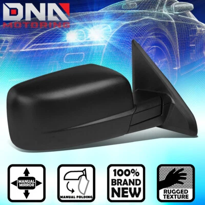 PARA CAMIONETA RAM 1500-5500 2009-2016 NEGRA MANUAL ESTILO OE ESPEJO RETROVISOR LADO DEL PASAJERO Foto 1 de 4