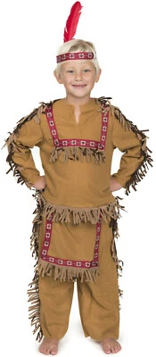 Native American Indian Costume for Boys - Indian Costume - Includes Headband - Image 1 of 4
