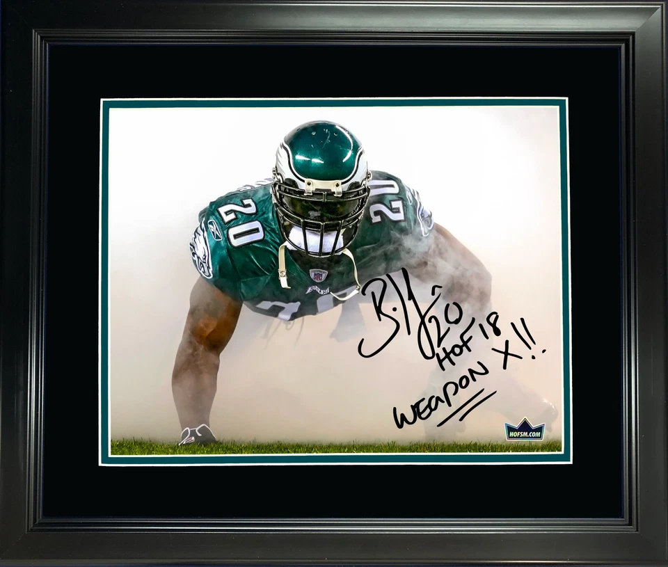 Foto enmarcada de Brian Dawkins "HOF 18 Weapon X" facsímil grabada automática 12"x15" Foto 1 de 1