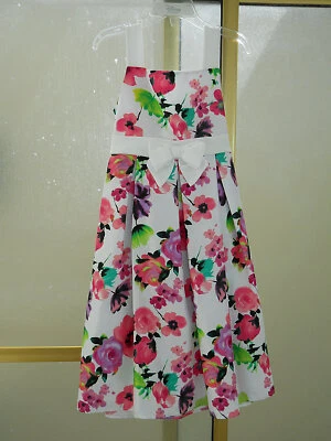 Vestido floral de Pascua para niñas pequeñas talla 6 con suéter rosa manga larga talla 8 usado en excelente estado Foto 1 de 4