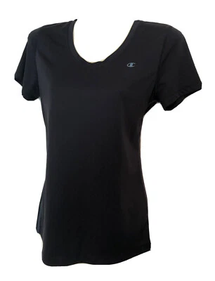 Camiseta deportiva CHAMPION Vapor Powertrain manga corta cuello en V talla pequeña negra Foto 1 de 4