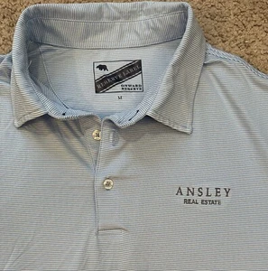 Onward Reserve Golf Polo Herren M Reserve Label blau gestreift Shirt - Bild 1 von 3