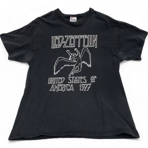 2003 Led Zeppelin United States Of America 1977 Tour T Shirt Hanes Size Large L - Picture 1 of 6