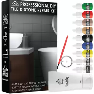Porcelain Repair Kit - Tile and Stone Repair, Marble Repair, Tub and Tile Refini - Picture 1 of 12