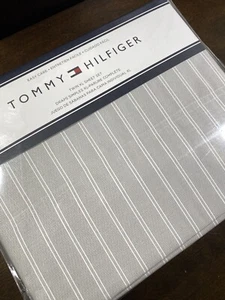 TOMMY HILFIGER NEW!!! TWIN XL SHEET SET STRIPES Easy Care FARM COTTAGE Beach - Picture 1 of 6