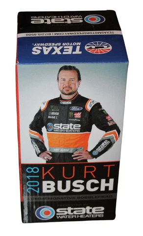 Kurt Busch 2018 NASCAR Texas Motor Speedway Bobblehead State Water Heaters New Cover