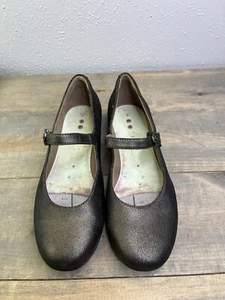 Dansko Kaelyn Mary Janes Women’s Sz 40 Graphite Metallic Nappa Suede Leather - Picture 1 of 6