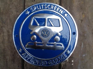 VOLKSWAGEN CAMPER polished cast aluminiumSIGN Superb Gift   not enamel beetle - Picture 1 of 3