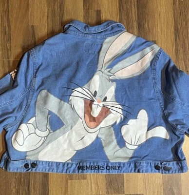 Участники только Looney Tunes жуков кролика укороченный джинсовая куртка женщин 3XL ** читать ** - Изображение 1 из 4