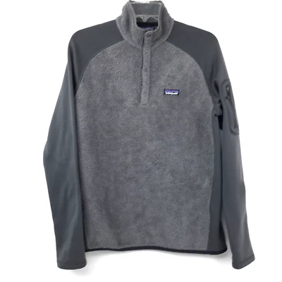 PATAGONIA Fleece Pullover Women's M Gray Long Sleeve 1/4 Snap Outdoor Hiking - Image 1 of 4