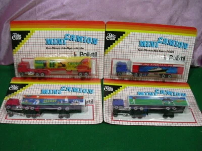 POLISTIL 1/55 MINI CAMION PROMOZIONALI KELLY CROWN RESORT 4 pz MINT IN BLISTER  - Immagine 1 di 4