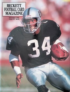 Beckett Football Card Magazine November 1990 Issue 8 Bo Jackson, Warren Moon