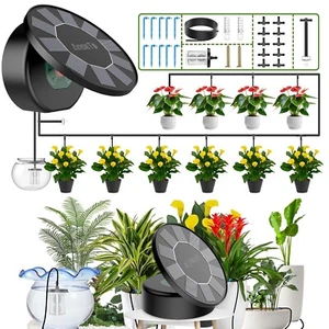 Solar Irrigation System Drip Kit for Garden Potted Plant Automatic Watering - Picture 1 of 8